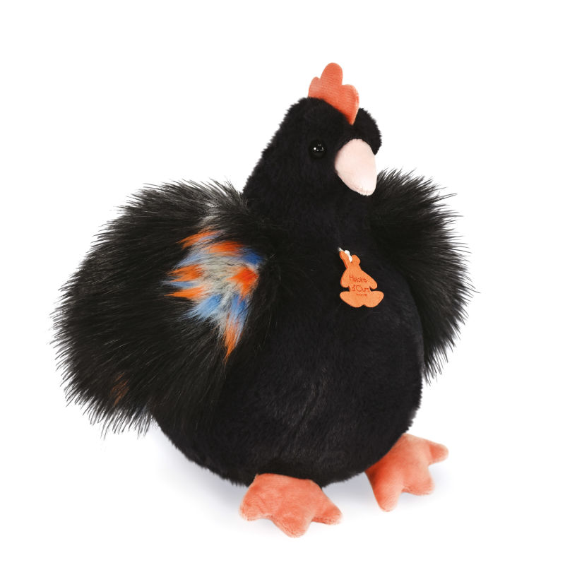  - farm - plush black hen 28 cm 